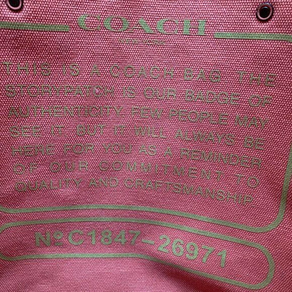 Coach Unicorn Stars Pink Canvas Tote Purse Bag - Picture 2 of 4